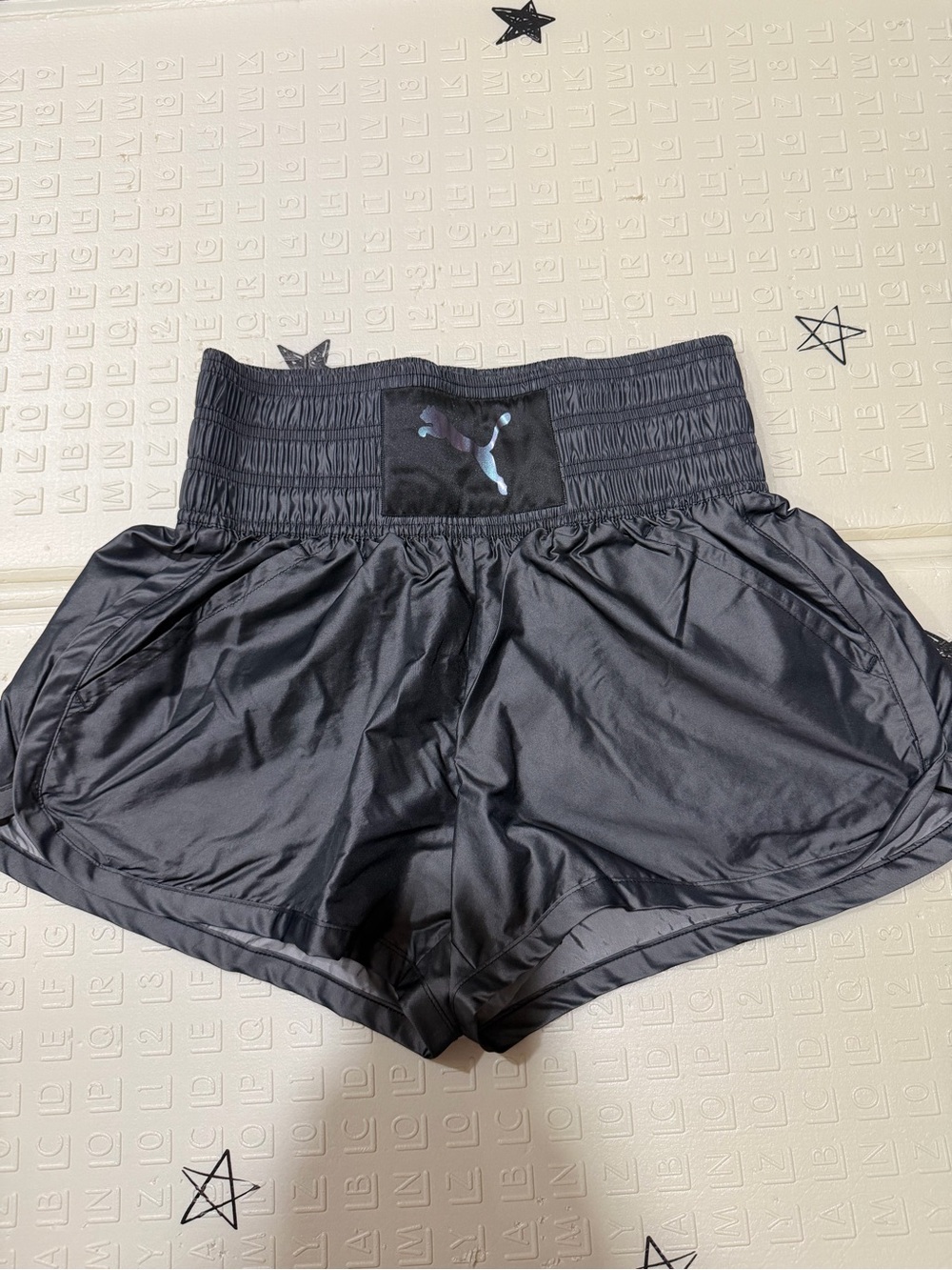 Puma Women's Black High-Waist Athletic Shorts
